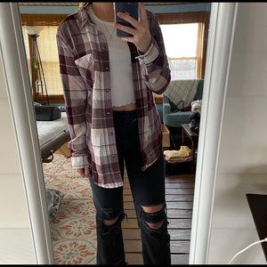 Pink and purple flannel